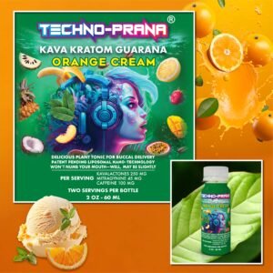 Techno-Prana Kava Kratom Guarana Orange Cream Flavor