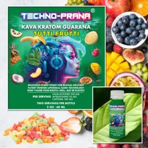Techno-Prana Kava Kratom Guarana Tutti Frutty Flavor